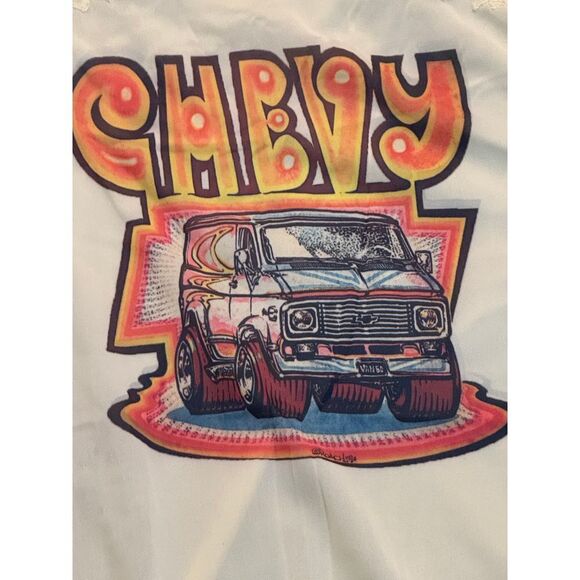 Vintage Vanity Fair s roach Chevy van heaven & hell design nightgown slip dress - Picture 2 of 9